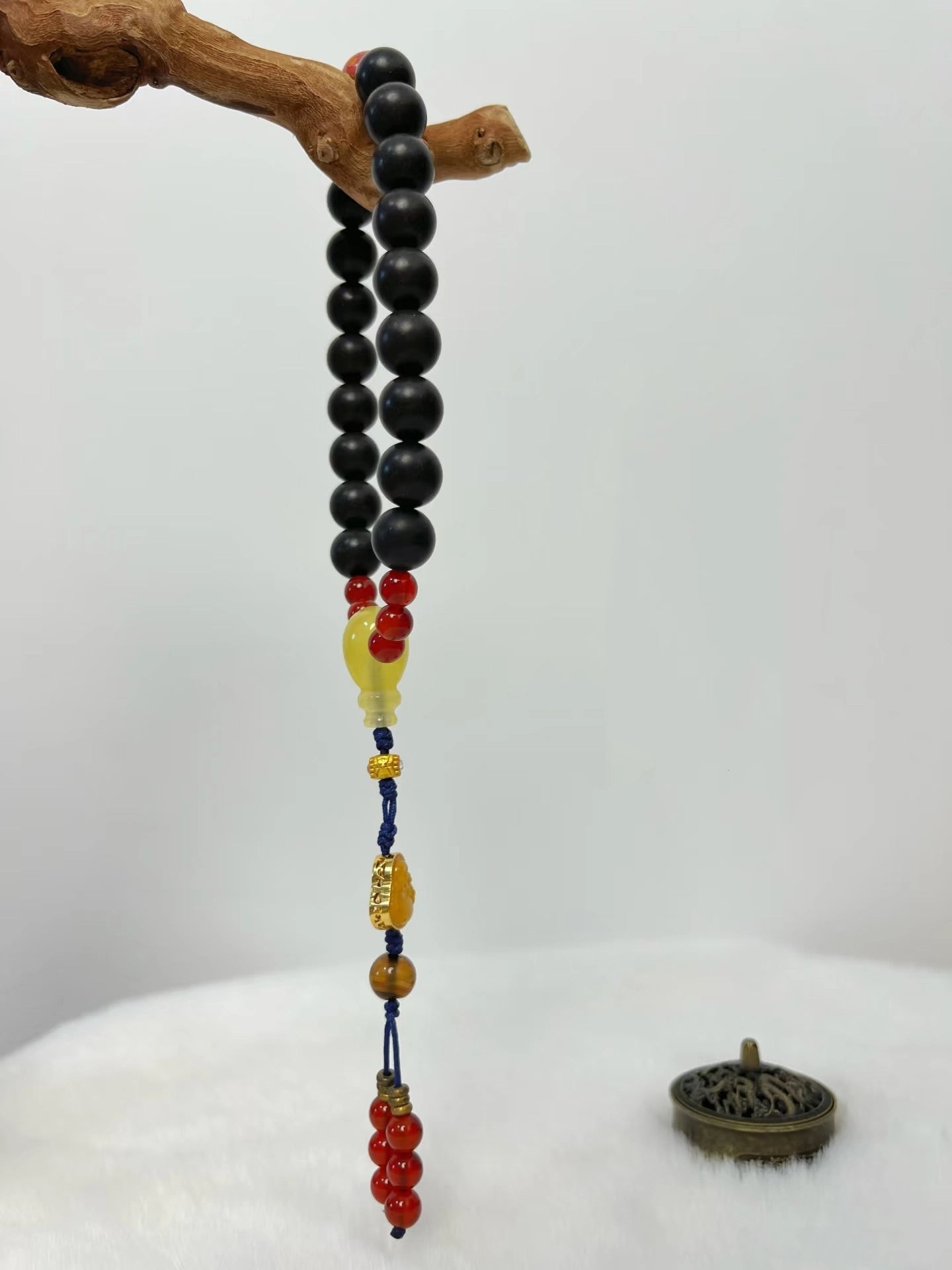 Incense Bead & Crystal Bracelet