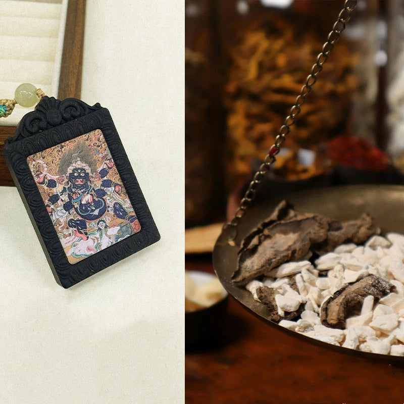 Mahakala Scented Thangka Pendant