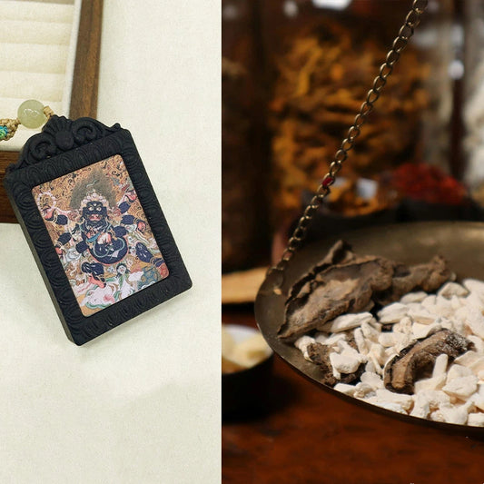 Mahakala Scented Thangka Pendant