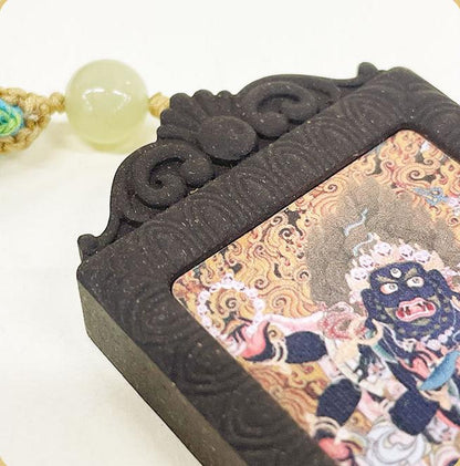 Mahakala Scented Thangka Pendant
