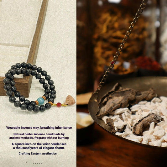 Black Ambergris Double-loop Bracelet