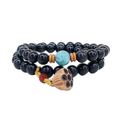 Black Ambergris Double-loop Bracelet